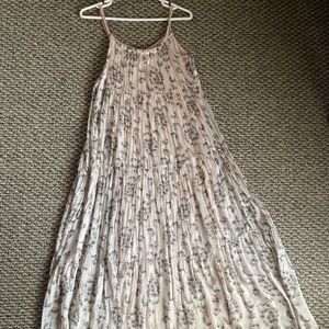 Blush Long Dress with Sheer Overlay